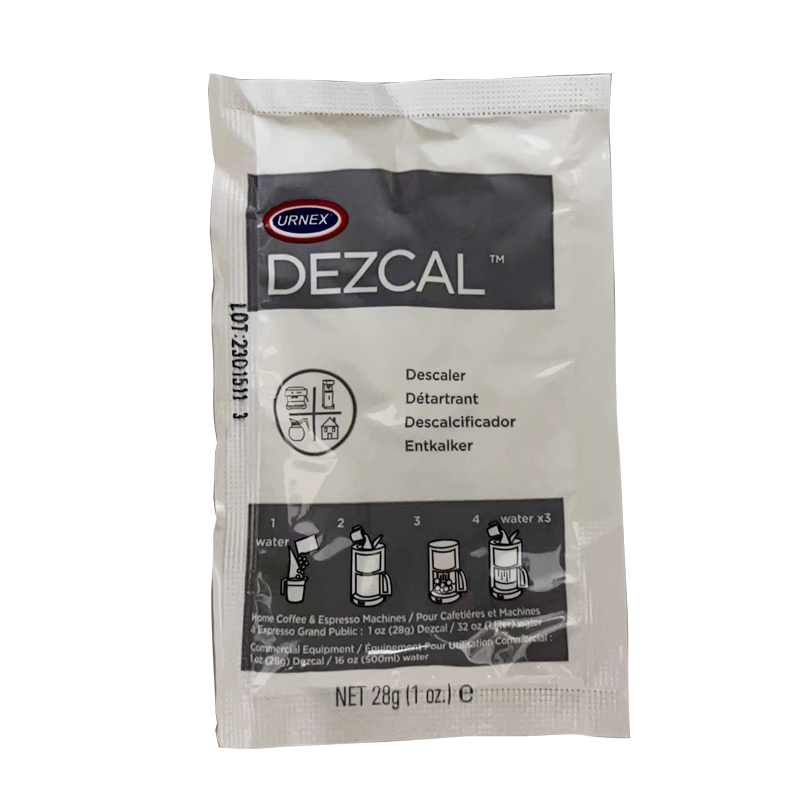 Urnex DEZCAL สารขจัดคราบตะกรันหม้อต้มเครื่องชงกาแฟ (บรรจุถุง)28g
