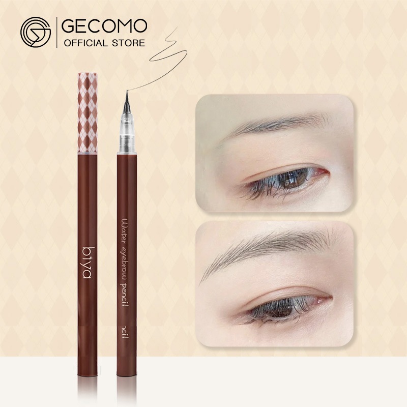 Gecomo ดินสอเขียนคิ้ว เนื้อลิขวิด กันน้ํา 0.01 มม. สีธรรมชาติ