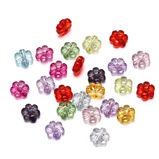 St.kunkka ลูกปัดอะคริลิคใส รูปดอกไม้ หกกลีบ ขนาด 10 มม. สําห…