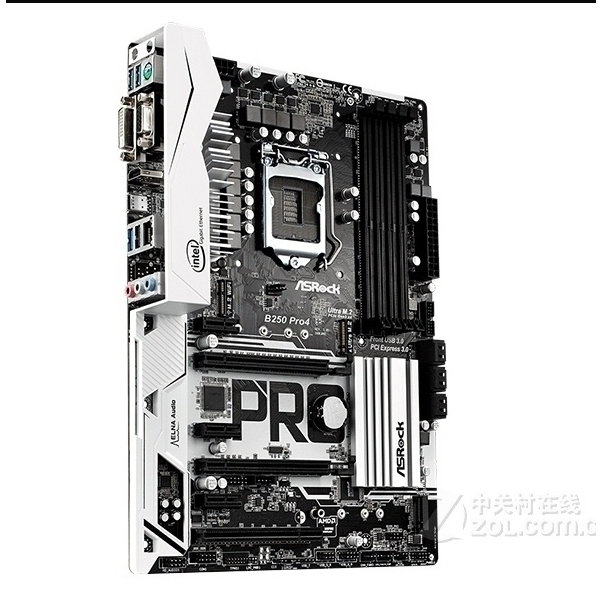 ASROCK B250 PRO4 เมนบอร์ดเดสก์ท็อป B250 B250M LGA 1151 DDR4 USB3.1 SATA3 DVI HDMI 64GB ทดสอบ 100% เห