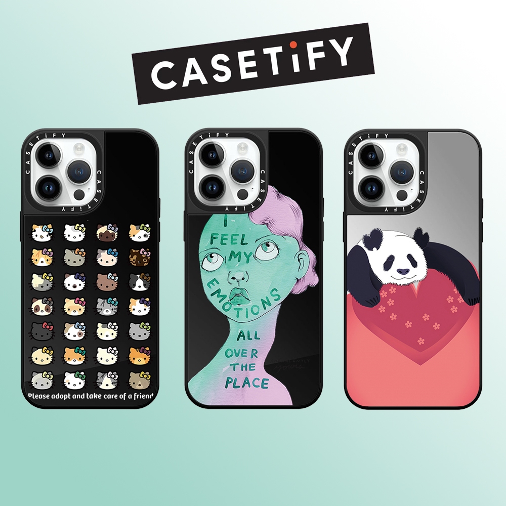 Drop proof CASETIFY mirror phone case for iPhone 15 15Pro 15promax 14 14pro 14promax 13 13pro 13promax Side printing hard case Hellokitty 12 12pro 12promax iPhone11 case high-quality