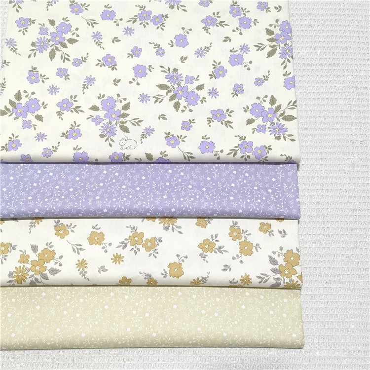 กว้าง160ซม/60'' ผ้าหวี, ผ้าฝ้าย, ผ้าเด็ก, ดอกไม้อภิบาล ดอกไม้ สีม่วง คานิน ฝ้าย