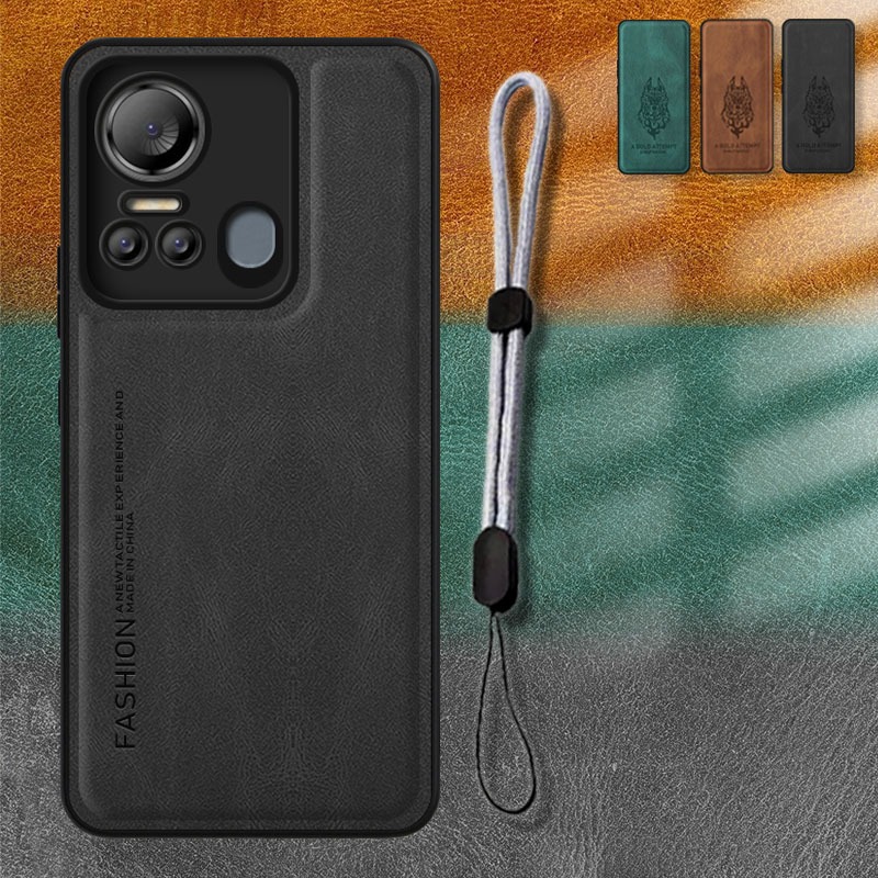 ปลอกหนังสําหรับ Itel Vision 5 S18 S663LC S663L พร้อมเชือกคล้องโทรศัพท์มือถือการออกแบบแฟชั่น