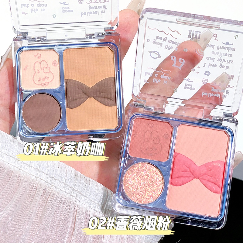 Xixi อายแชโดว์ บลัชออน คอนทัวร์ เนื้อแมตต์ กันน้ํา ติดทนนาน สําหรับแต่งหน้า D517