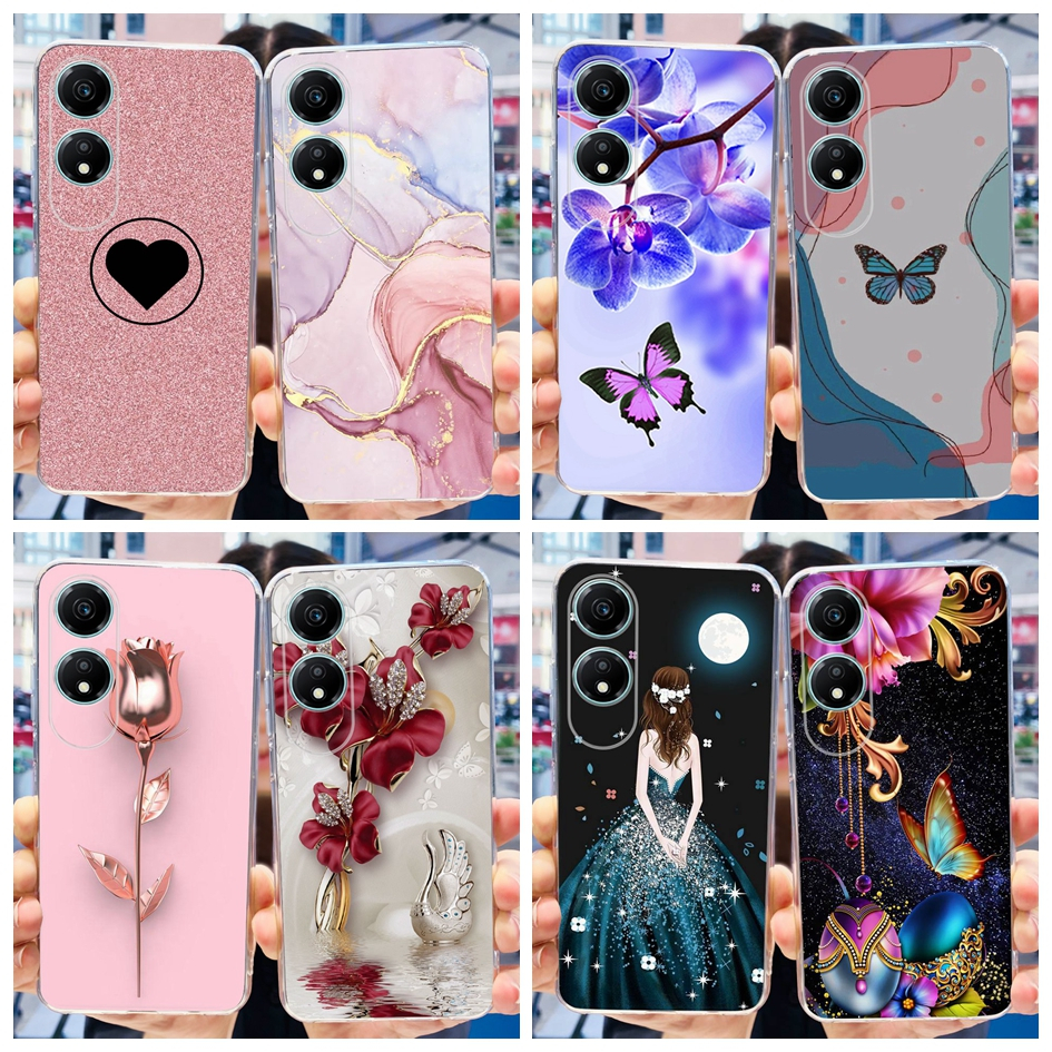 เคสโทรศัพท์มือถือนิ่ม ลายดอกไม้ ผีเสื้อ หลากสี สําหรับ Honor X5 VNA-LX2 X5 Plus WOD-LX1 X5 X5Plus 20