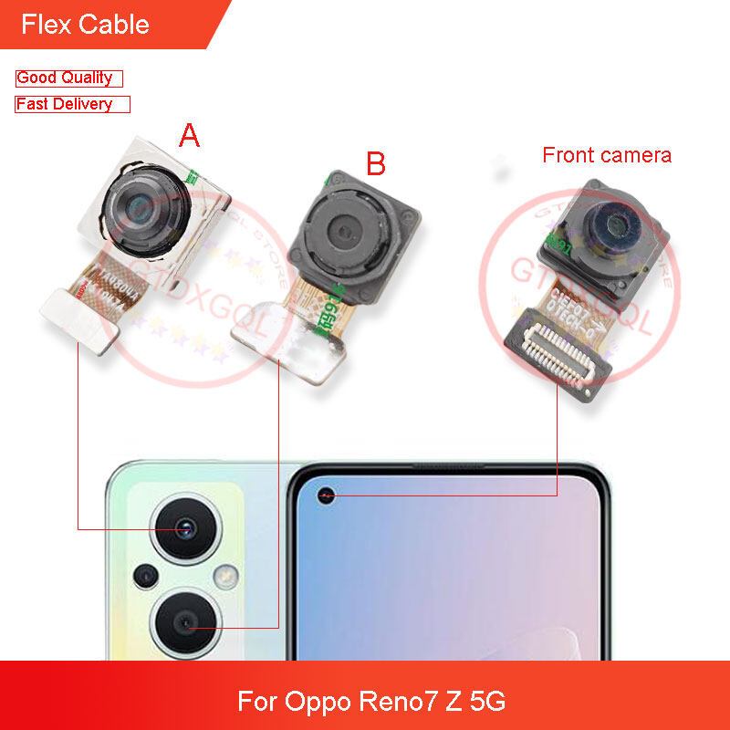 กล้องหน้าสําหรับ Oppo Reno7 Z 5G CPH2343 โมดูลกล้องหน้าหลัก Flex Cable