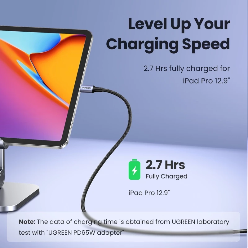UGREEN Usb-C ถึง Usb-C 100 W สายชาร์จ  SAMSUNG NINTENDO สําหรับ iPhone 16 Pro Max 15/15 iPhone 17 Pro Max Apple Macbook Pro Huawei Matebook Pro 2020 thumbnail 4