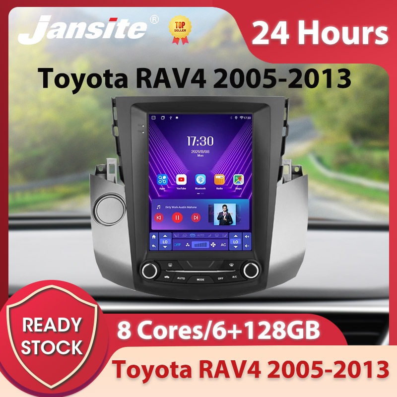 Jansite เครื่องเล่นมัลติมีเดีย 2 Din Android วิทยุรถยนต์ Toyota RAV4 RAV 4 2005-2013 RDS DSP DVD IPS