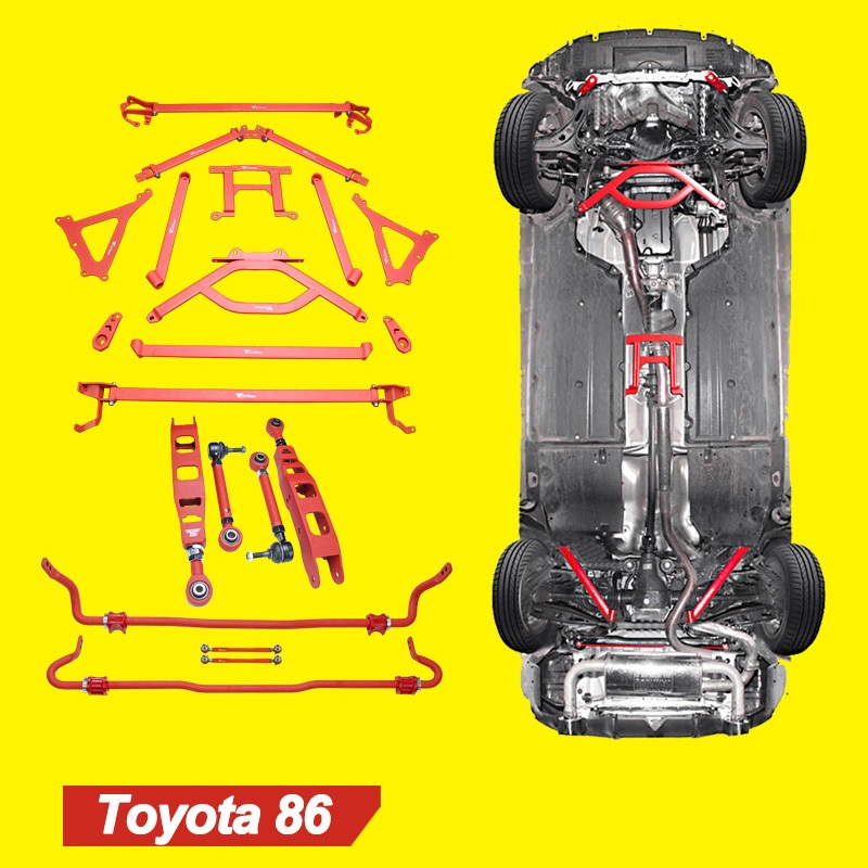 ค้ำโช๊คหน้า บาร์กันม้วน เสริมความแข็งแรง สําหรับ Toyota 86 Toyota GT86 FT86 AE86 ก้านรองรับ ทรงสามเห