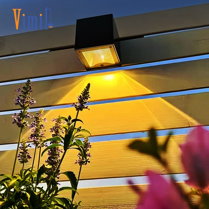 【สต็อกพร้อม】Vimite Led ไฟติดผนังโซล่า Solar Wall Light กันน้ํา อัตโนมัติ ติดรั้วบ้าน แต่งสวนหน้าบ้าน