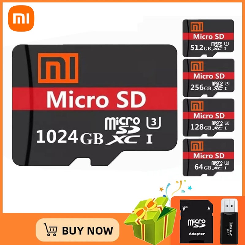 Xiaomi 1TB 512GB Micro TF SD Card 256GB SD/TF แฟลชการ์ด 128GB 64GB กล้อง โทรศัพท์มือถือ โดรน เมมโมรี