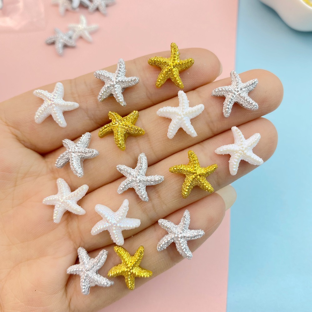 ขายดี ปลาดาวน้อยน่ารัก 3D ขนาดเล็ก หลากสี สําหรับตกแต่งเล็บ DIY 30 ชิ้น