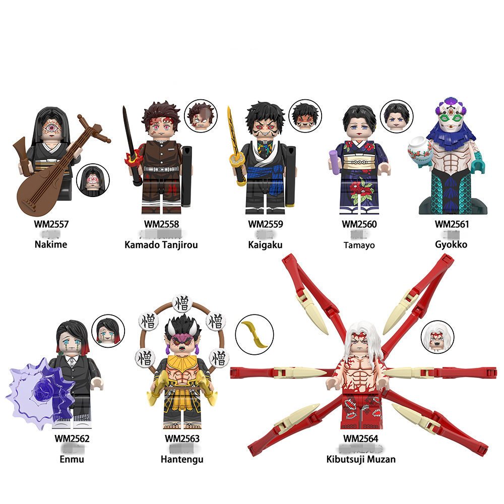 ของเล่นตัวต่อฟิกเกอร์ Demon Slayer Tanjirou WM6163 ขนาดเล็ก