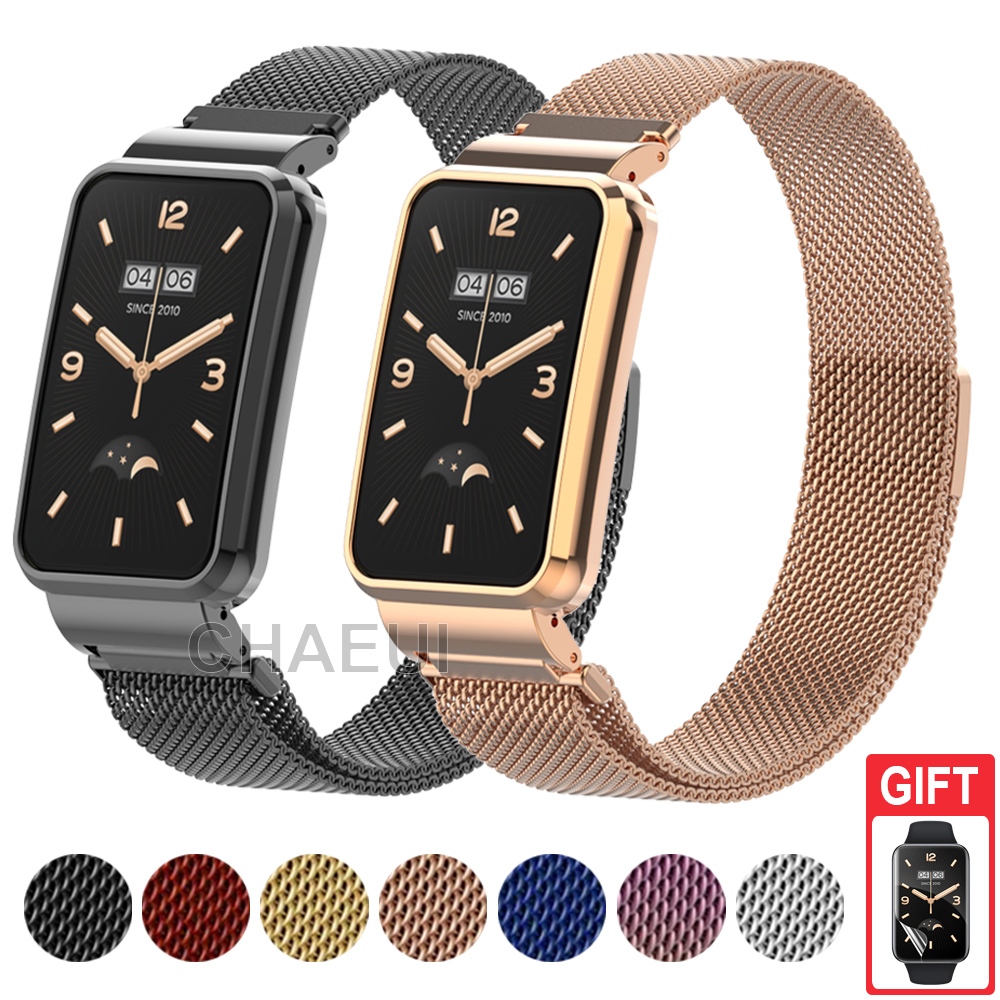 สายโลหะสร้อยข้อมือสแตนเลสสําหรับ Xiaomi Smart Band 9 8 7 Pro / Mi Band 8 Pro / Xiaomi Smart Band 8 9 Active