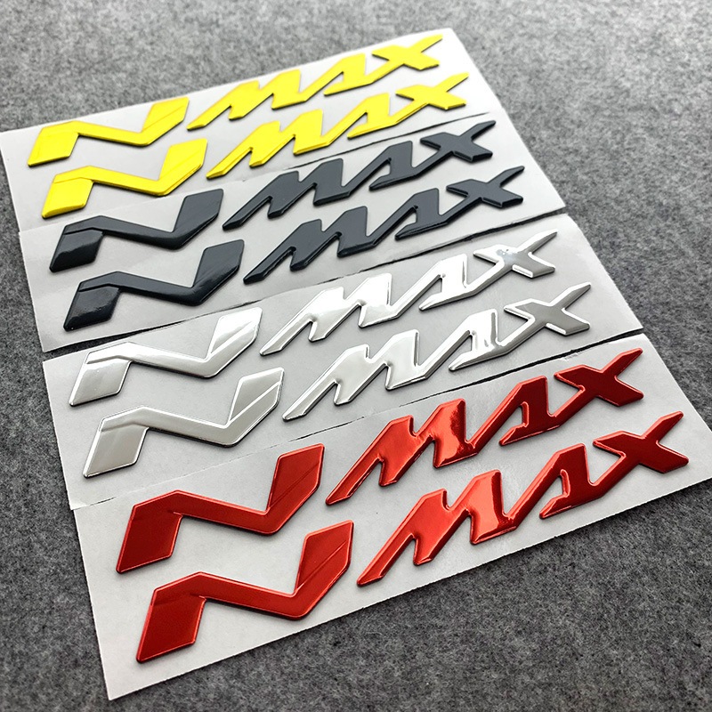 สติกเกอร์ ลายตราสัญลักษณ์ 3D สําหรับตกแต่งรถจักรยานยนต์ YAMAHA NMAX 125 155 1 คู่