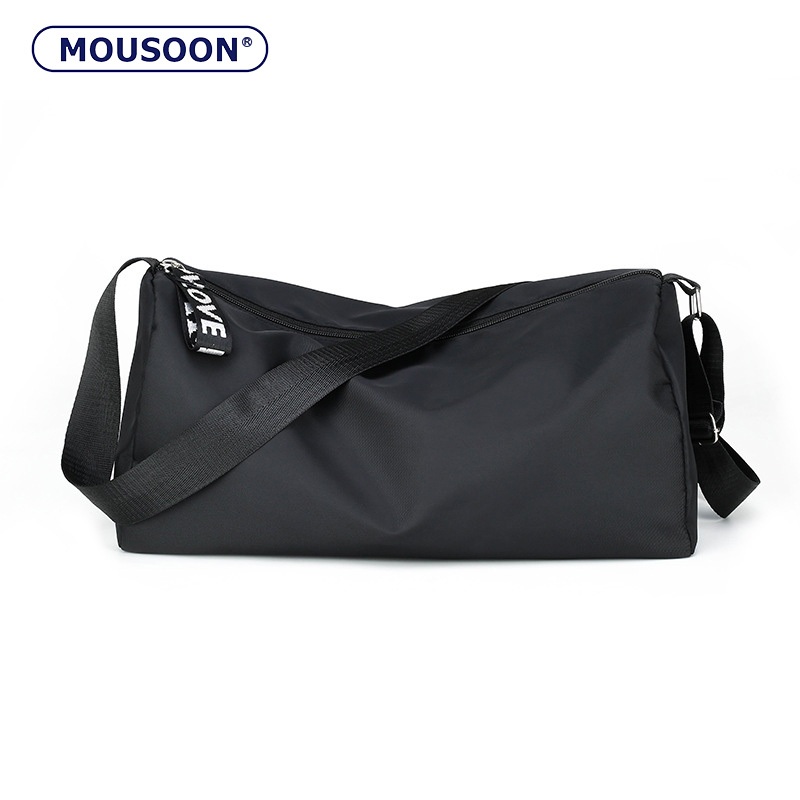 Mousoon กระเป๋าสะพายข้างผู้ชายฟิตเนสแฟชั่นกระเป๋าเดินทางระยะสั้น