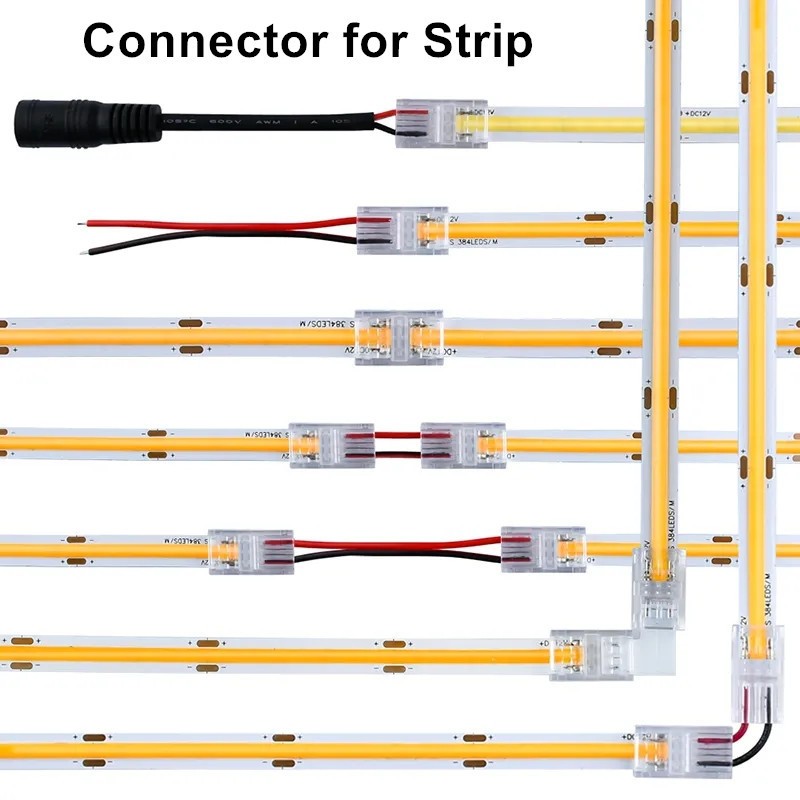 ขั้วต่อสายไฟ LED 2pin COB 5 มม. 8 มม. 10 มม. สําหรับ 2835 5050 SMD COB