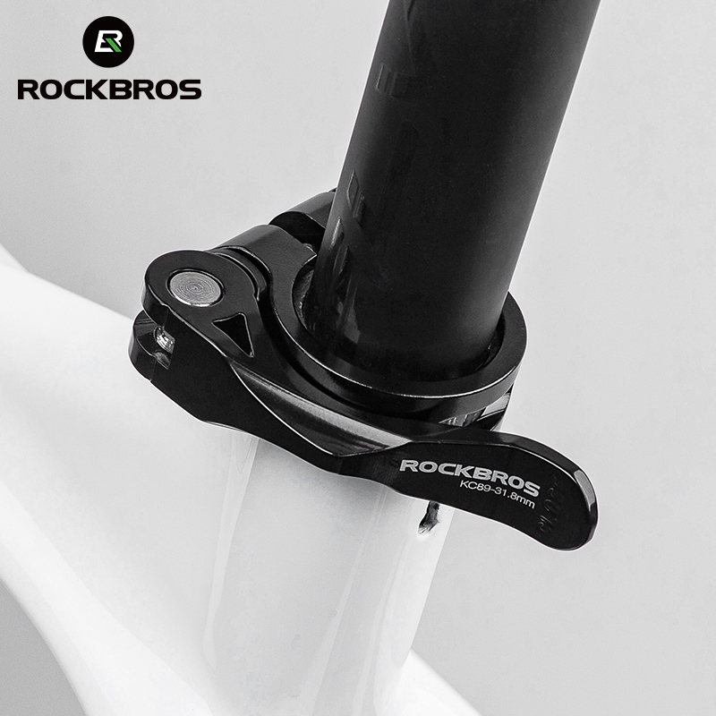 【TH Delivery】ที่จับท่อแฮนด์จักรยาน Rockbros ตัวล็อคจักรยาน ตัวยึดแคลมป์ โลหะผสมอลูมิเนียม น้ำหนักเบาพิเศษ ทนทาน ปลดเร็ว อุปกรณ์เสริมจักรยาน
