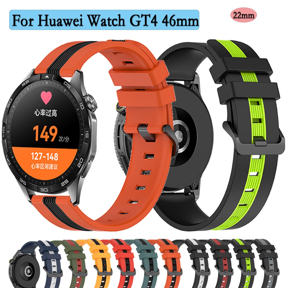 สําหรับ Huawei GT 4/3/2 46 มม | Gt 3 SE | สายนาฬิกาข้อมือซิลิโคน สองสี แบบเปลี่ยน สําหรับ Huawei Watch Buds Watch 3 3pro