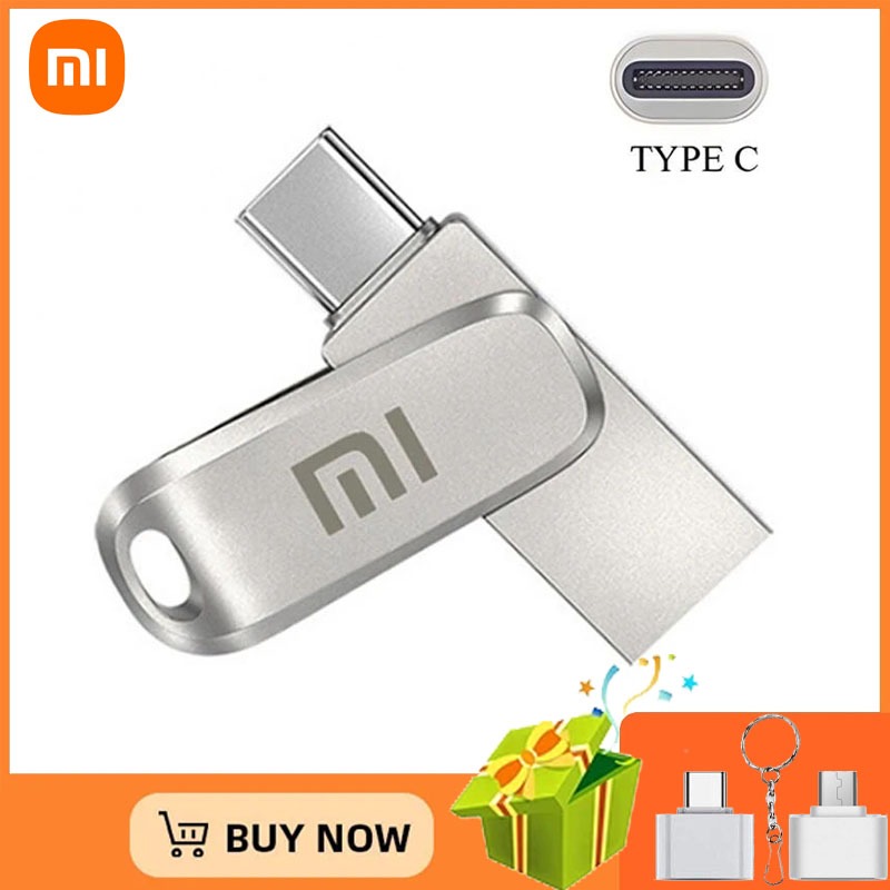 Xiaomi แฟลชไดรฟ์เวอร์ Usb 8GB 16GB 64GB 2TB 1TB 128GB 256GB 512GB TYPE-C OTG อินเตอร์เฟซคู่ แบบพกพา หมุนได้