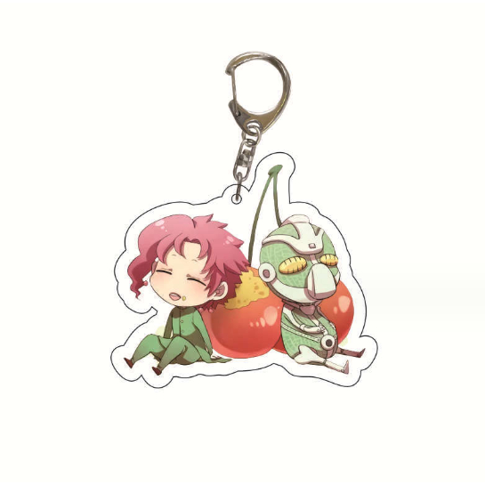 พวงกุญแจอะคริลิค จี้การ์ตูนอนิเมะ Jojo's Bizarre Adventure Giorno Bugarati สีทอง - รูปที่ 3