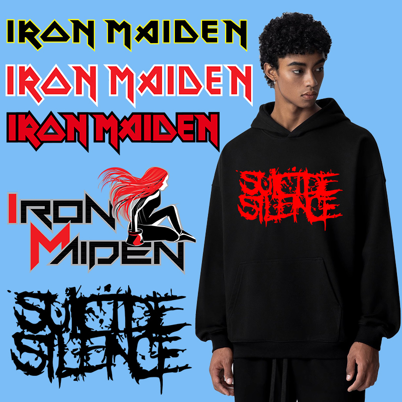 แผ่นแพทช์รีดร้อน ลายโลโก้ Iron Maiden DIY สําหรับตกแต่งเสื้อผ้า ของขวัญคริสต์มาส