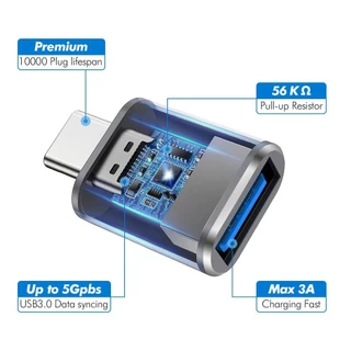 USB ความเร็วสูง 4 พอร์ตฮับ USB 3.0 Type-C HUB Adapter สำหรับ PC /NOTEBOOK /LABTOP Converter Adapter