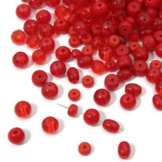 ลูกปัดแก้วคริสตัล สีแดง สําหรับทําเครื่องประดับ สร้อยข้อมือ สร้อยคอ DIY 20 ชิ้น