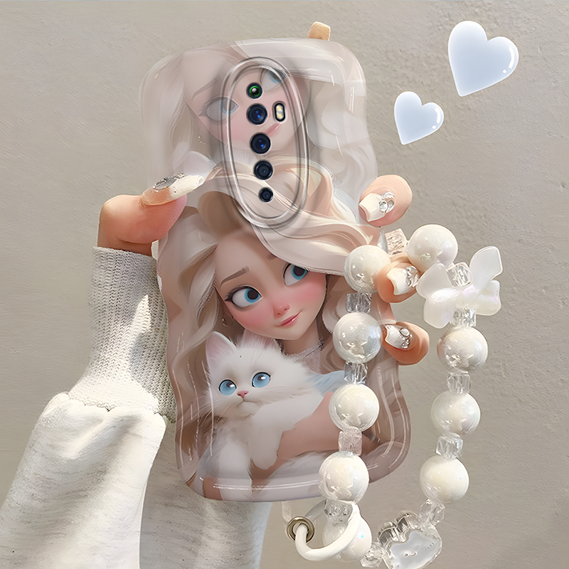 เคสโทรศัพท์มือถือ ซิลิโคน ลายเจ้าหญิง สําหรับ OPPO Reno2F Reno2 Reno3 Reno5 5G Reno6 Reno7 OPPO A9 2020 A5 2020