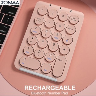 Jomaa คีย์บอร์ดตัวเลขไร้สาย บลูทูธ 22 คีย์ แบบพกพา ชาร์จได้ …