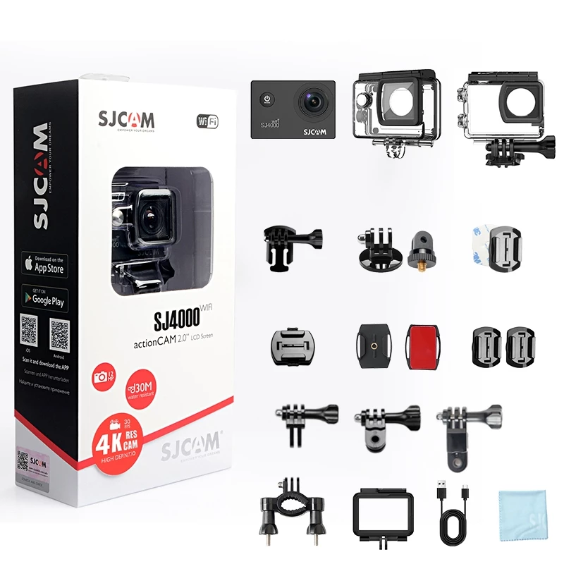 Sjcam SJ4000 AIR กล้องแอคชั่น หน้าจอคู่ SJ4000 Wifi 4K Ultra HD กล้องใต้น้ํา 30 เมตร กันน้ํา  กล้องติดหมวกกันน็อค【รับประกันหนึ่งปี 】 thumbnail 9