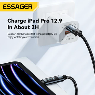 Essager Hao 100W /30W สายชาร์จ 3 อินเตอร์เฟส 100W C-C 100W A-C 29W C-L