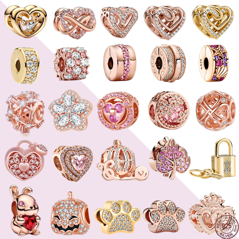 เครื่องประดับ สร้อยข้อมือ เงินสเตอร์ลิง 925 จี้กรงเล็บสุนัข ยูนิคอร์น สีโรสโกลด์ สีโรสโกลด์ สวยหรู สําหรับสร้อยข้อมือ 925