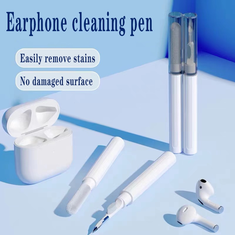 ใหม่ชุดหูฟังบลูทูธทําความสะอาดปากกาเหมาะสําหรับ แอร์พอด3 ประเภทต่างๆชุดหูฟังบลูทูธเหมาะสําหรับโทรศัพท์มือถือคอมพิวเตอร์ทําความสะอาดปากกาชุดเข้ากันได้กับ แอร์พอด2พลเอก มือโปร