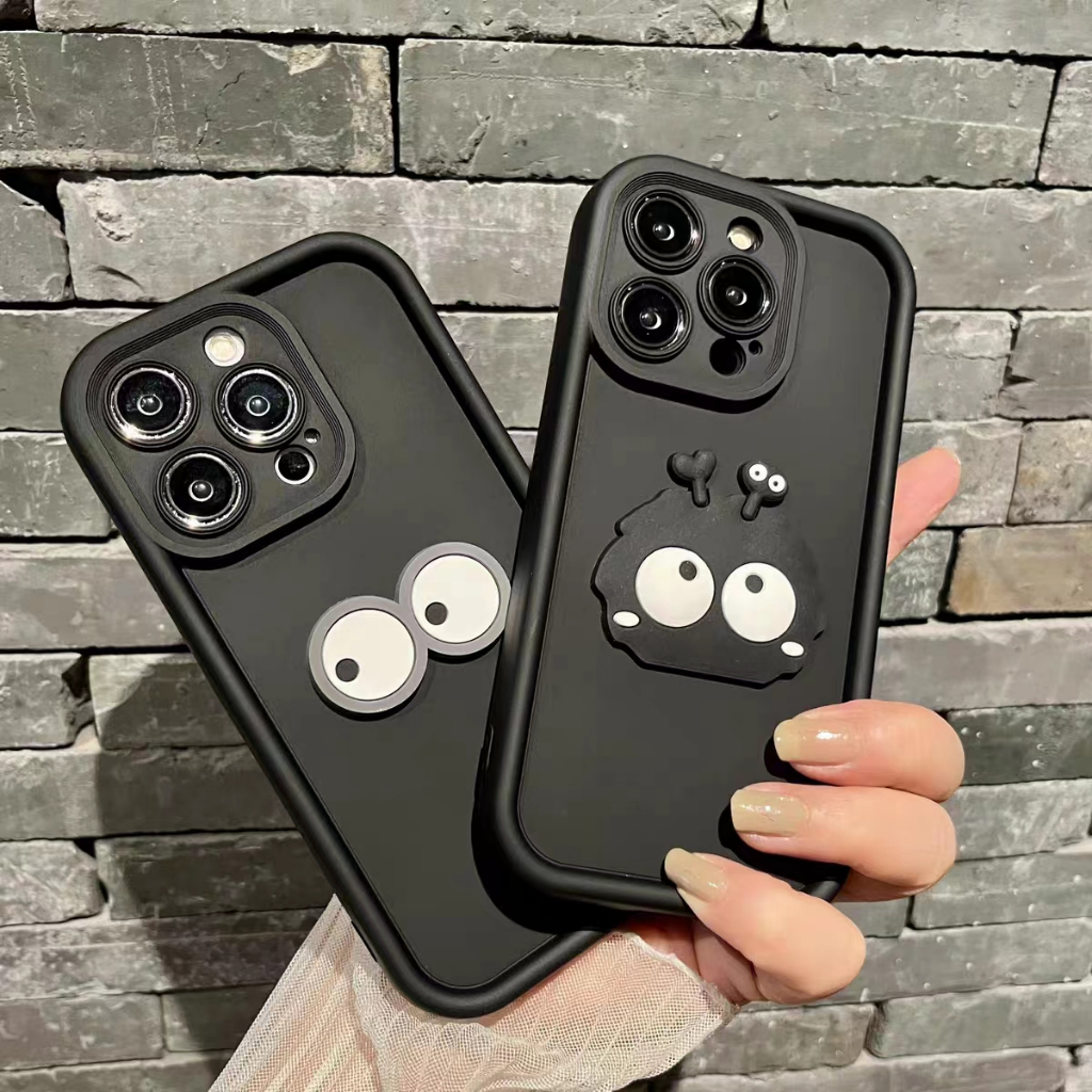 Small Briquettes Big Eyes ins สไตล์สามมิติเหมาะสําหรับ iPhone 11promax 7plus 8plus 11 x xs xsmax se2020 xr 15 14 13 12 max 7 8 plus max promax