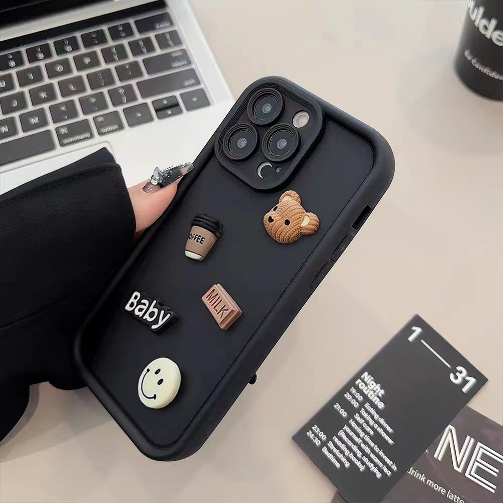 กาแฟหมีตุ๊กตาสามมิติน่ารักการ์ตูนเหมาะสําหรับiphone 11promax 7plus 8plus 11 6plus 6splus 11 6s 6splus x xs xsmax se2020 xr 15 14 13 12 pro max 7 8 plus max ราคา ถูกที่สุด ดีลบีเคเค แกลเลอรีภาพที่ 5