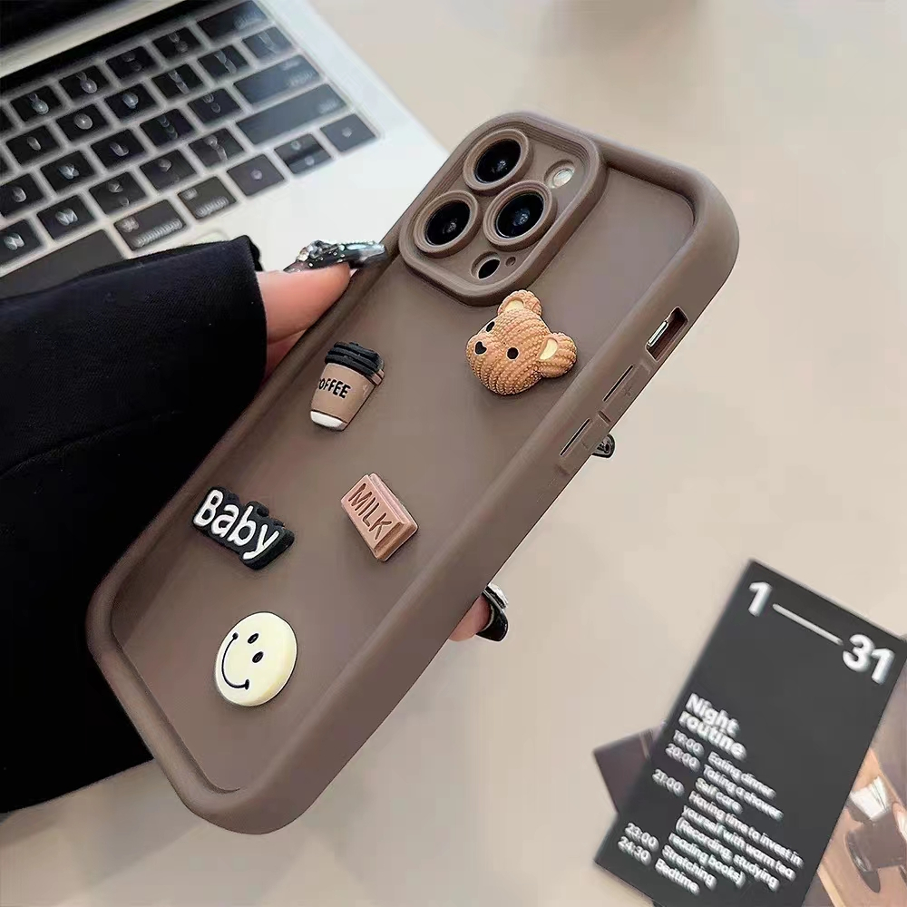 กาแฟหมีตุ๊กตาสามมิติน่ารักการ์ตูนเหมาะสําหรับiphone 11promax 7plus 8plus 11 6plus 6splus 11 6s 6splus x xs xsmax se2020 xr 15 14 13 12 pro max 7 8 plus max ราคา ถูกที่สุด ดีลบีเคเค แกลเลอรีภาพที่ 6