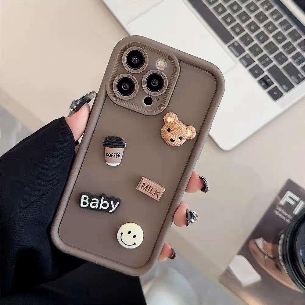 กาแฟหมีตุ๊กตาสามมิติน่ารักการ์ตูนเหมาะสําหรับiphone 11promax 7plus 8plus 11 6plus 6splus 11 6s 6splus x xs xsmax se2020 xr 15 14 13 12 pro max 7 8 plus max ราคา ถูกที่สุด ดีลบีเคเค แกลเลอรีภาพที่ 7
