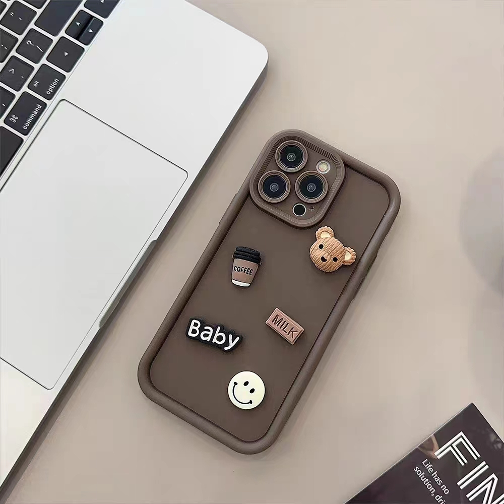 กาแฟหมีตุ๊กตาสามมิติน่ารักการ์ตูนเหมาะสําหรับiphone 11promax 7plus 8plus 11 6plus 6splus 11 6s 6splus x xs xsmax se2020 xr 15 14 13 12 pro max 7 8 plus max ราคา ถูกที่สุด ดีลบีเคเค แกลเลอรีภาพที่ 8