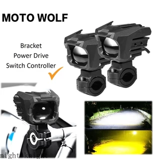 Motowolf ไฟสปอตไลท์ LED พรีเมี่ยม สําหรับติดด้านหน้ารถมอเตอร์ไซค์ MDL5004