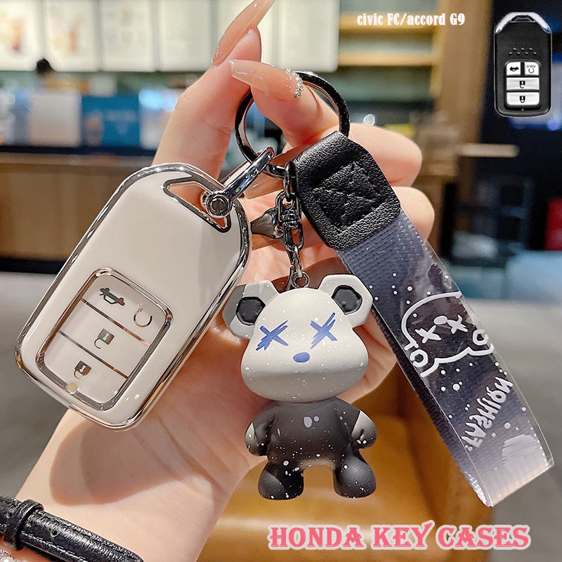 เคสกุญแจรีโมทรถยนต์ สําหรับ honda 4 ปุ่ม honda civic crv hrv city