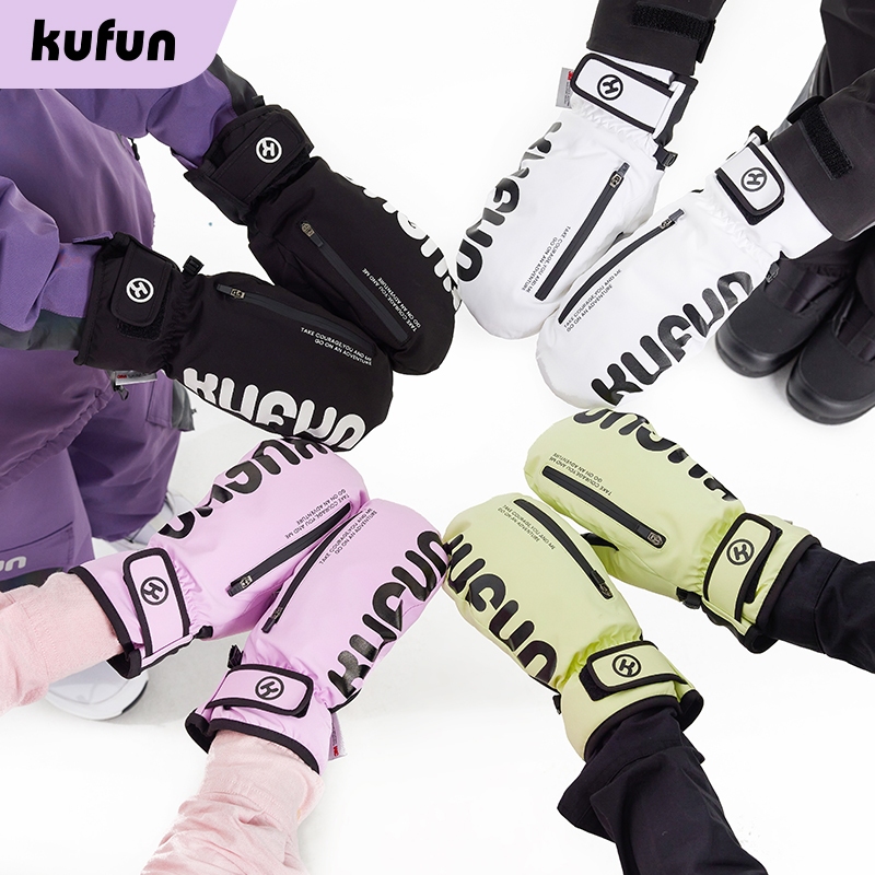 Kufun ถุงมือเล่นสกี สโนว์บอร์ด สโนว์บอร์ด หน้าจอสัมผัส แบบมืออาชีพ กันน้ํา กันลื่น และทนทาน สําหรับผู้หญิง และผู้ชาย ฤดูหนาว