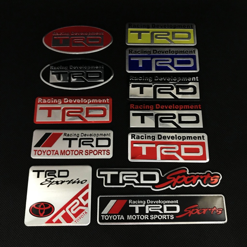 สติกเกอร์อลูมิเนียม ลาย TRD SPORT RACING DEVELOPMENT สําหรับตกแต่งรถยนต์ Toyota Camry Highlander TRD