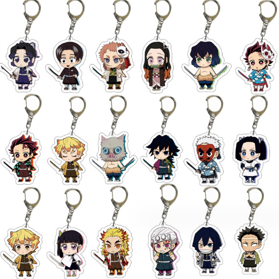 Demon Slayer ภรรยาของฉัน Zenitsu Nezuko Giyuu จี้พวงกุญแจสองด้าน