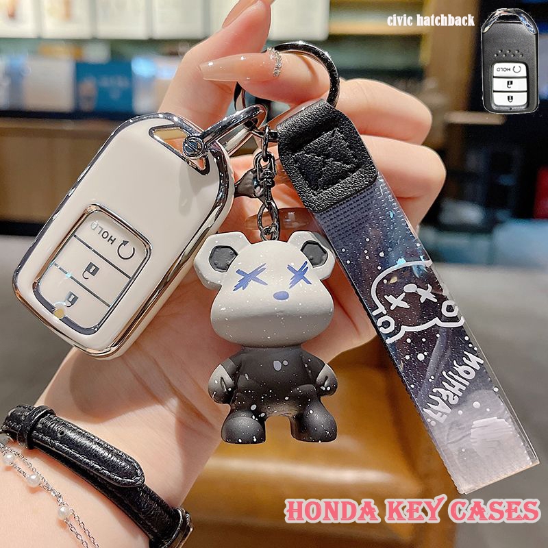 เคสกุญแจรีโมทรถยนต์ สําหรับ honda 3 ปุ่ม honda civic hatchback civic city
