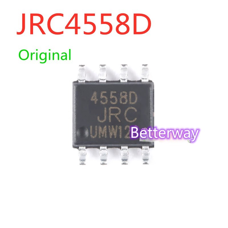 ไอซีขยายเสียง JRC4558D SOP8 NJM4558D NJM4558 4558D JRC4558 SMD SOP-8 4558 ใหม่ ของแท้ 10 ชิ้น 50 ชิ้