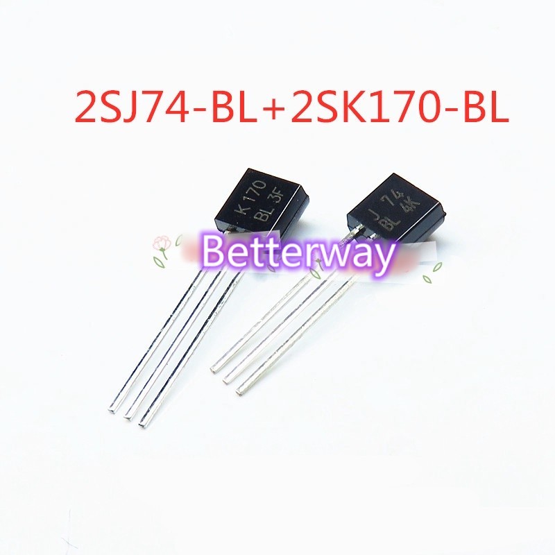 ทรานซิสเตอร์เสียง 2SK170 5 ชิ้น และทรานซิสเตอร์เสียง 2SJ74 TO-92 K170-BL J74-BL 5 ชิ้น 10 ชิ้น = 5 ค