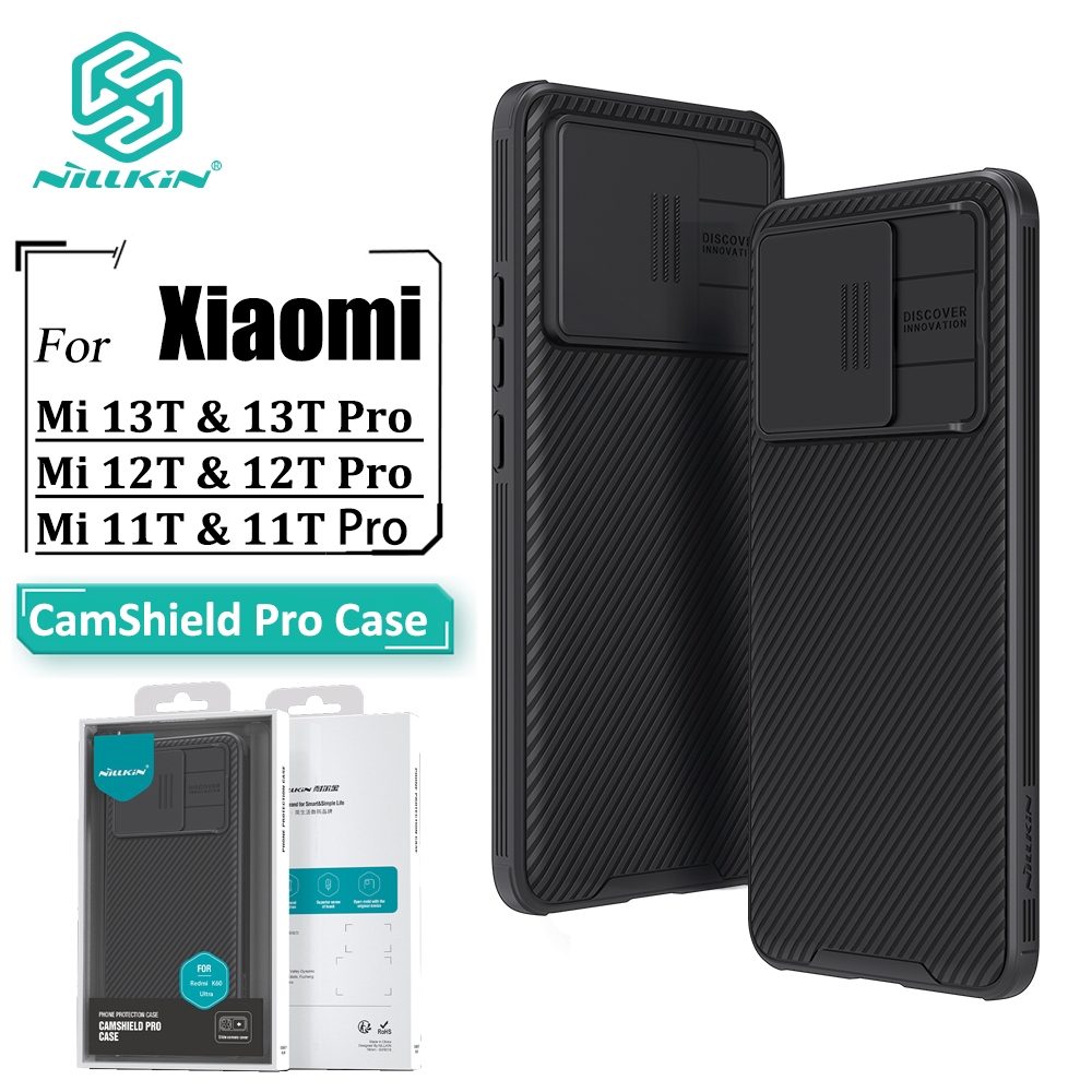 Nillkin Camshield สําหรับ Xiaomi 14T Pro 13T Pro 12T Pro 12S 12X 11T Pro 11 Lite 10T Pro หรูหรา PC Hard เคสโทรศัพท์สไลด์ป้องกันกล้องฝาหลังกันกระแทก