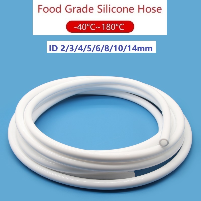 1M Food Grade White Silicone Tube ID 2 3 4 5 6 8 10 mm Rubber Hose Flexible Soft Pipe For Aquarium A