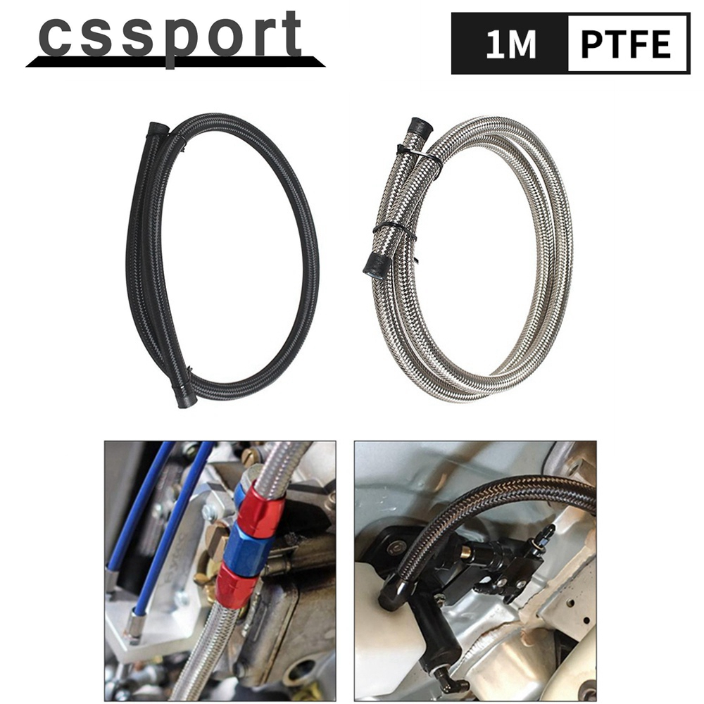 ท่อน้ํามันเชื้อเพลิงสเตนเลส PTFE AN4-AN12 แบบถัก ยาว 1 เมตร สําหรับรถยนต์